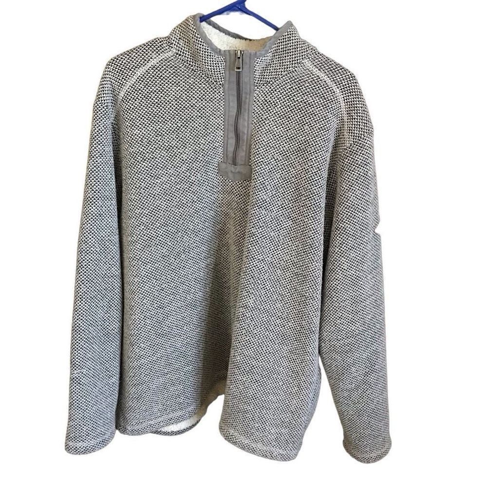 Orvis Classic Collection long sleeve 1/4 zip sweatshirt shirt size XL Sherpa
